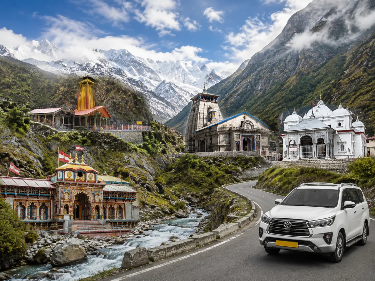 Char Dham Yatra by Road destination illustration